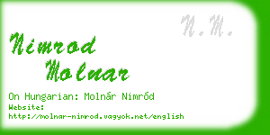 nimrod molnar business card